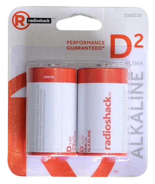 PILAS ALCALINAS RADIOSHACK TIPO D